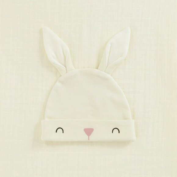 Parent's Choice 2-Piece Ivory Muslin Swaddle Blanket and Beanie Set - NWT - Picture 5 of 7